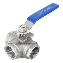 Thread Three Way Type Ball Valve